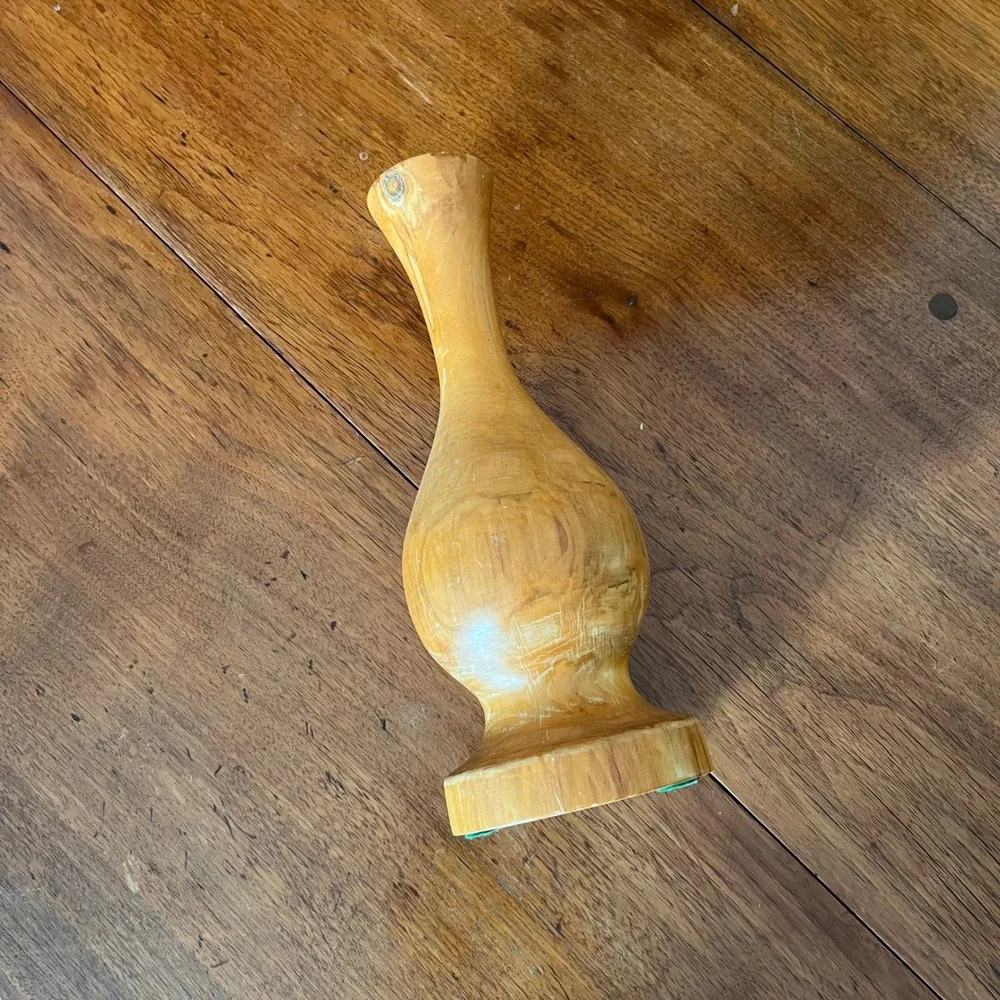 Vintage Aspen Wood Bud Vase How's Your Aspen Colorado MCM Hand Turned Decor